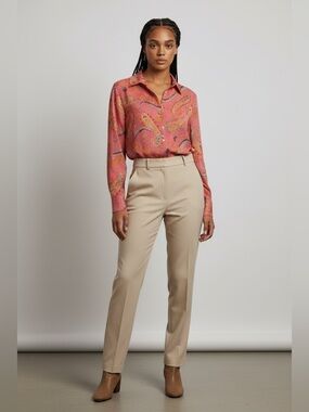 🌺Paisley Print Blouse - Pink and Orange